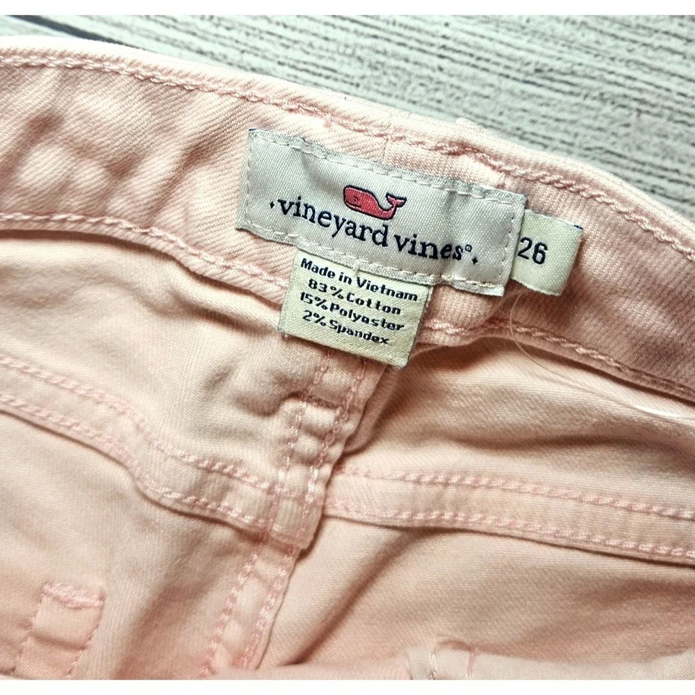 Vineyard Vines High Rise Skinny Jeans Womens 26 Light Pink Stretch Cotton Barbie